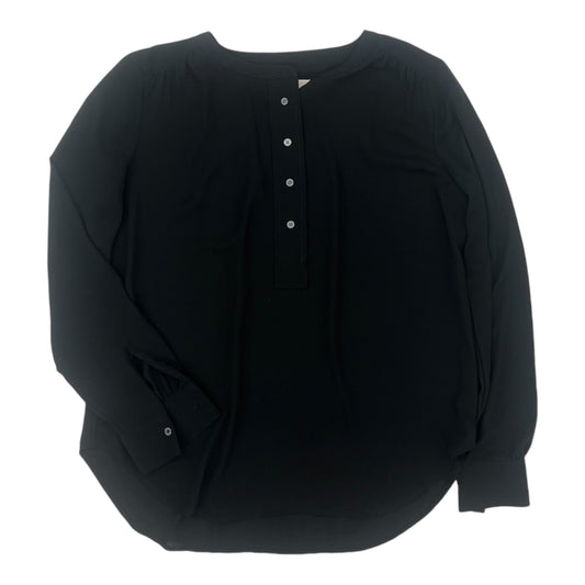 Blouse Ls By Loft In Black, Size:S