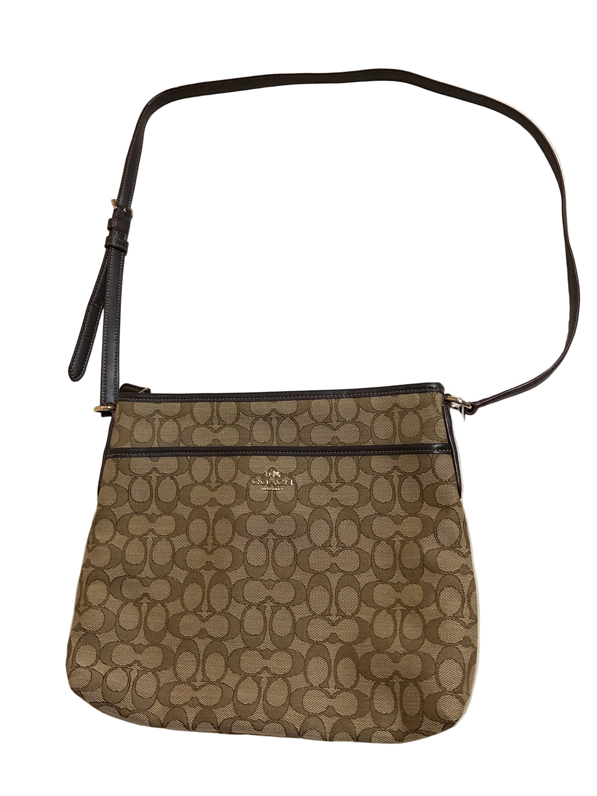 Handbag Designer By Coach In Brown & Tan, Size:Medium