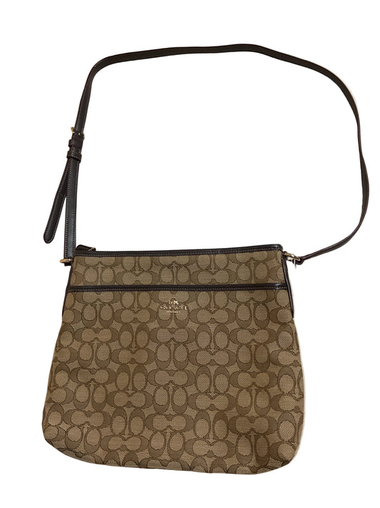 Handbag Designer By Coach In Brown & Tan, Size:Medium