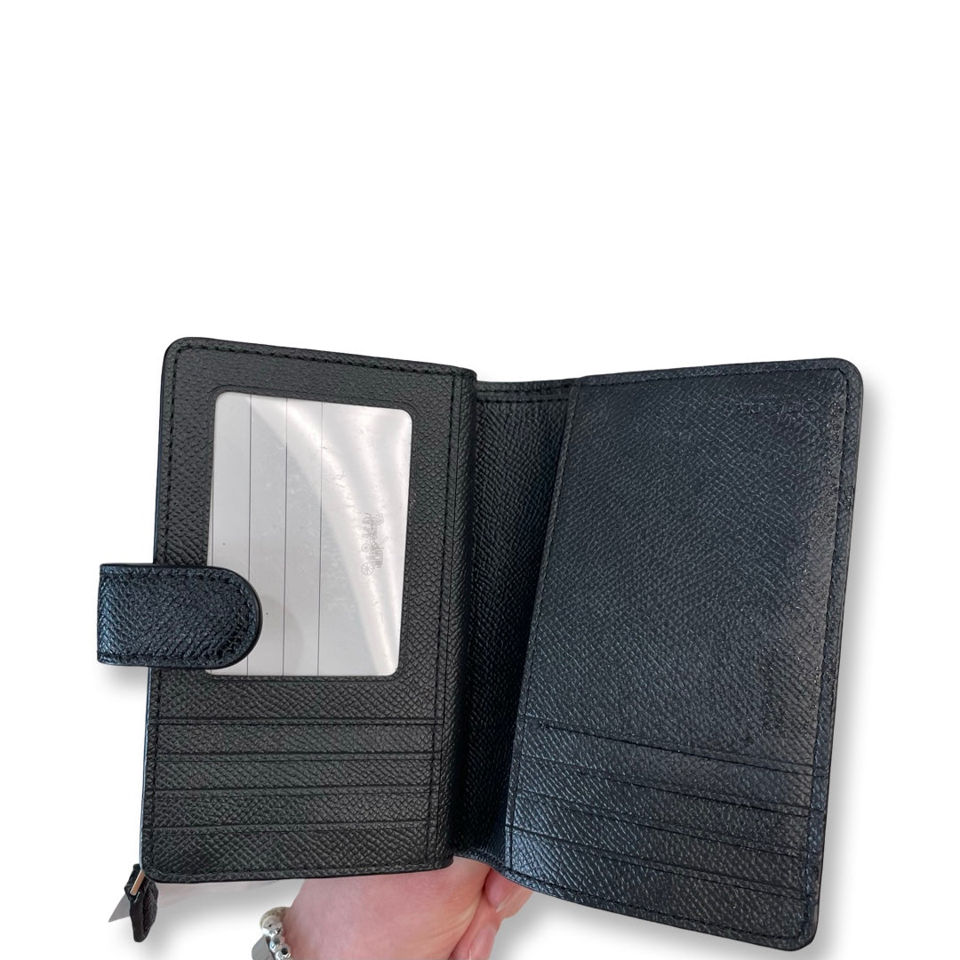 Wallet Designer By Coach In Black, Size:Small