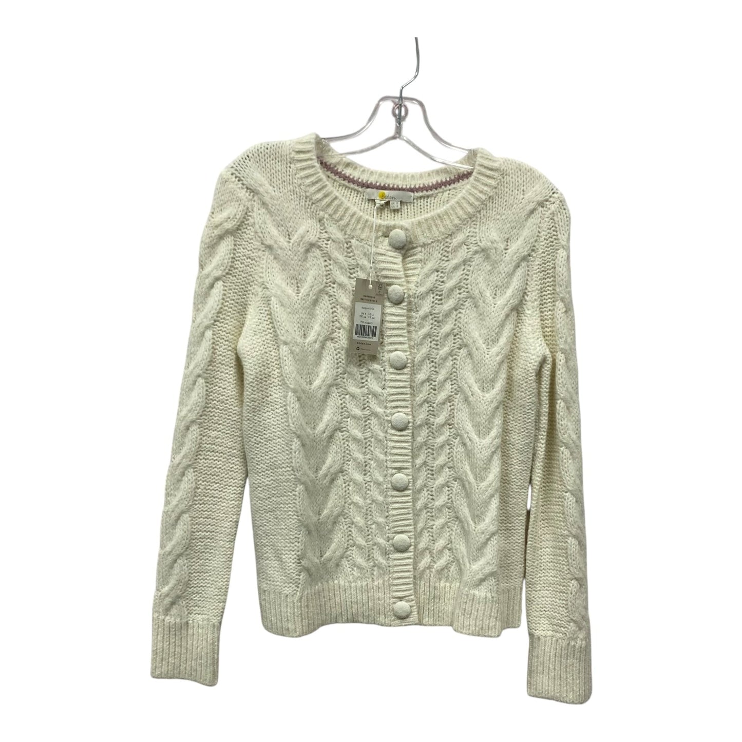 Sweater Cardigan By Boden In Ivory, Size:S