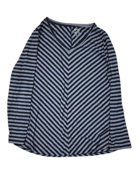 Top Ls By Apt 9 In Black & Grey, Size:Xl