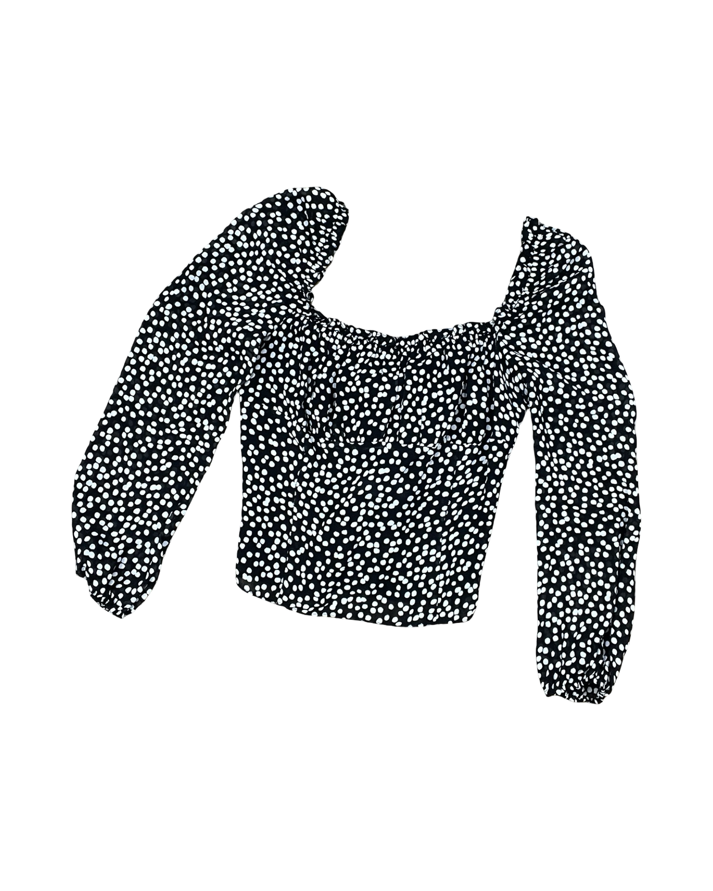 Top 3/4 Sleeve By Reformation In Black & White, Size:M