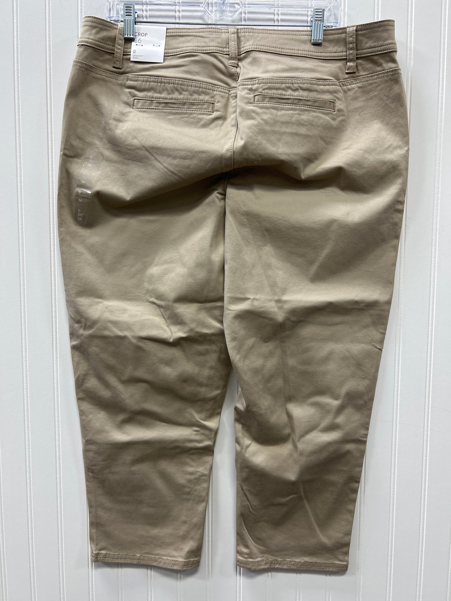 Capris By Lane Bryant In Tan, Size:16 NWT