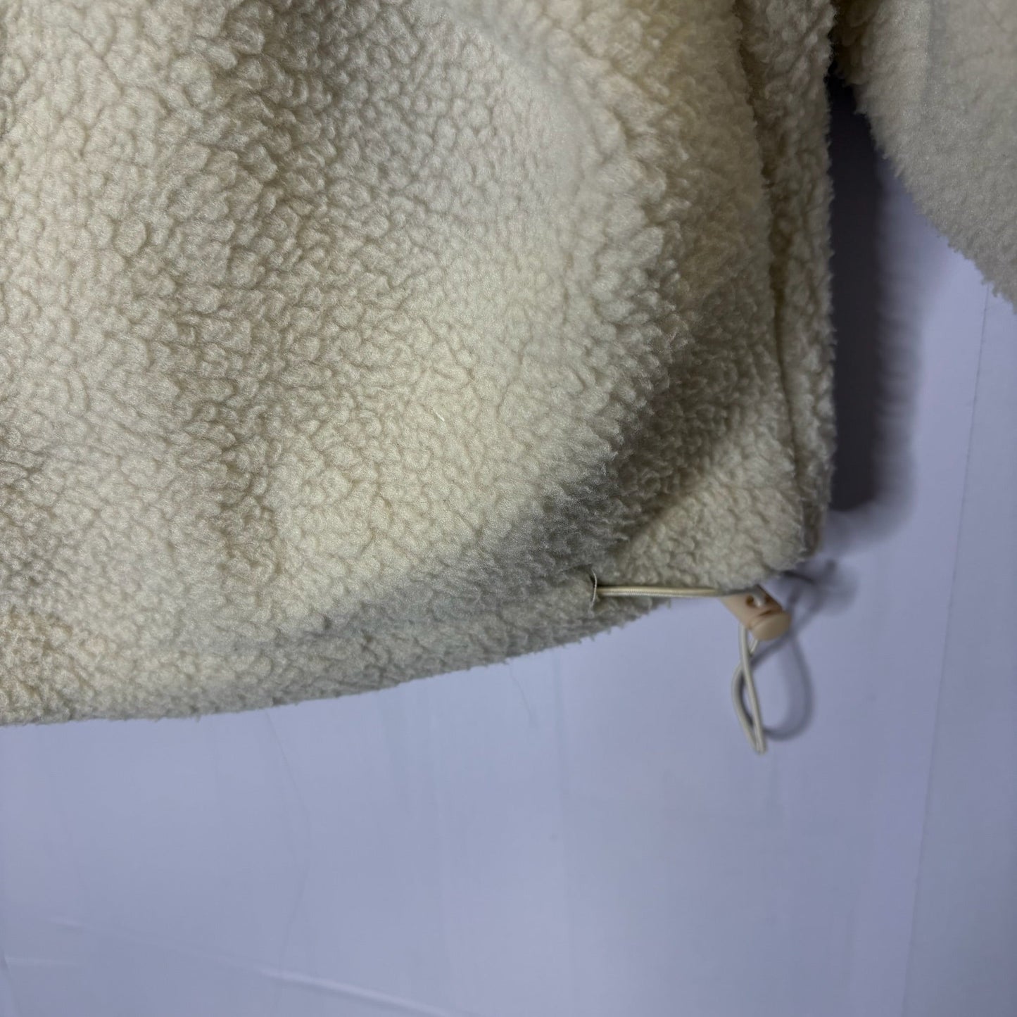 Jacket Faux Fur & Sherpa By Wilo In Cream, Size: L