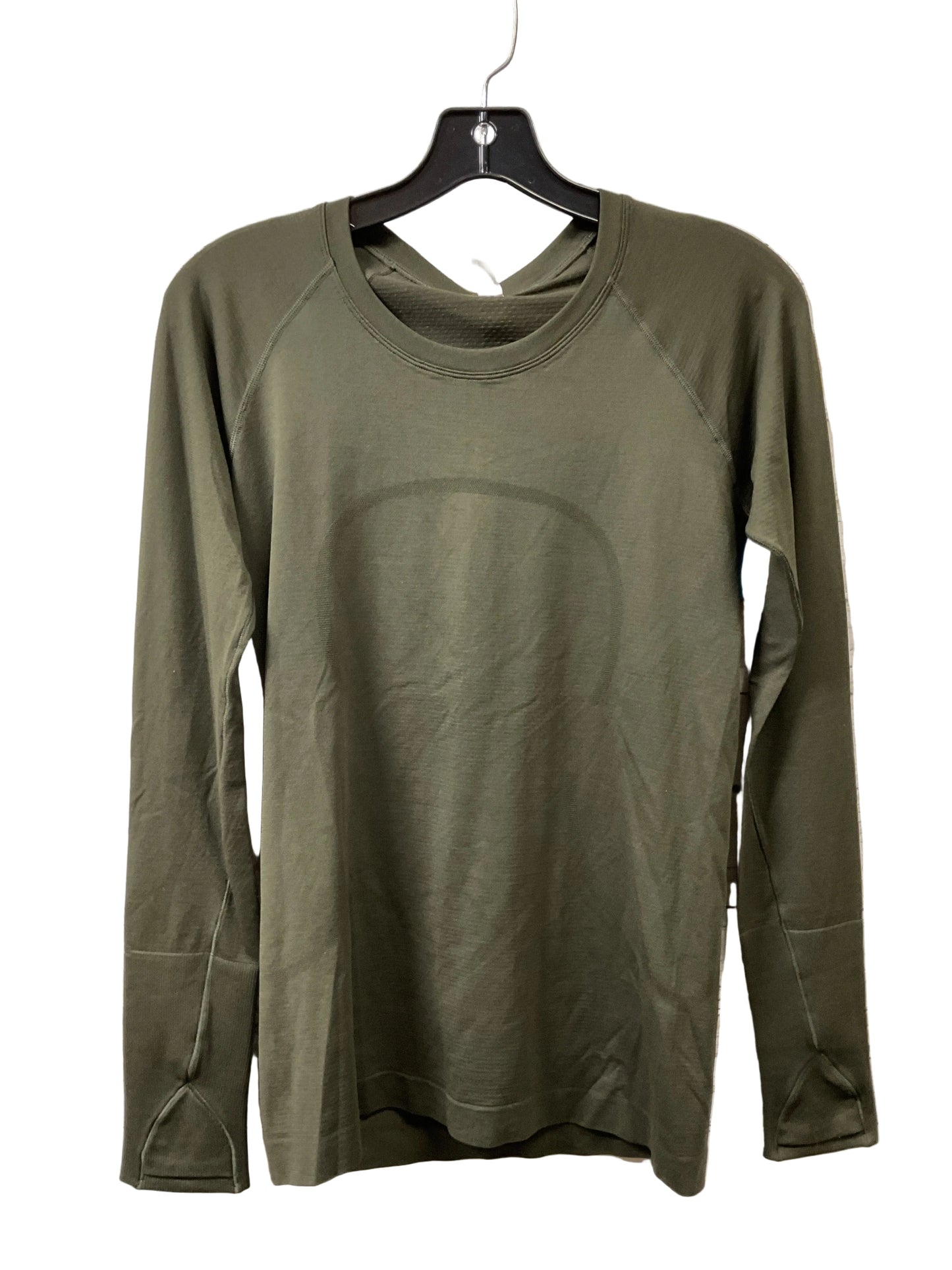 Athletic Top Ls Crewneck By Lululemon In Green, Size:8