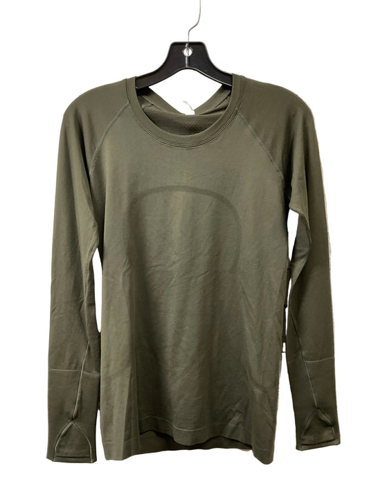 Athletic Top Ls Crewneck By Lululemon In Green, Size:8