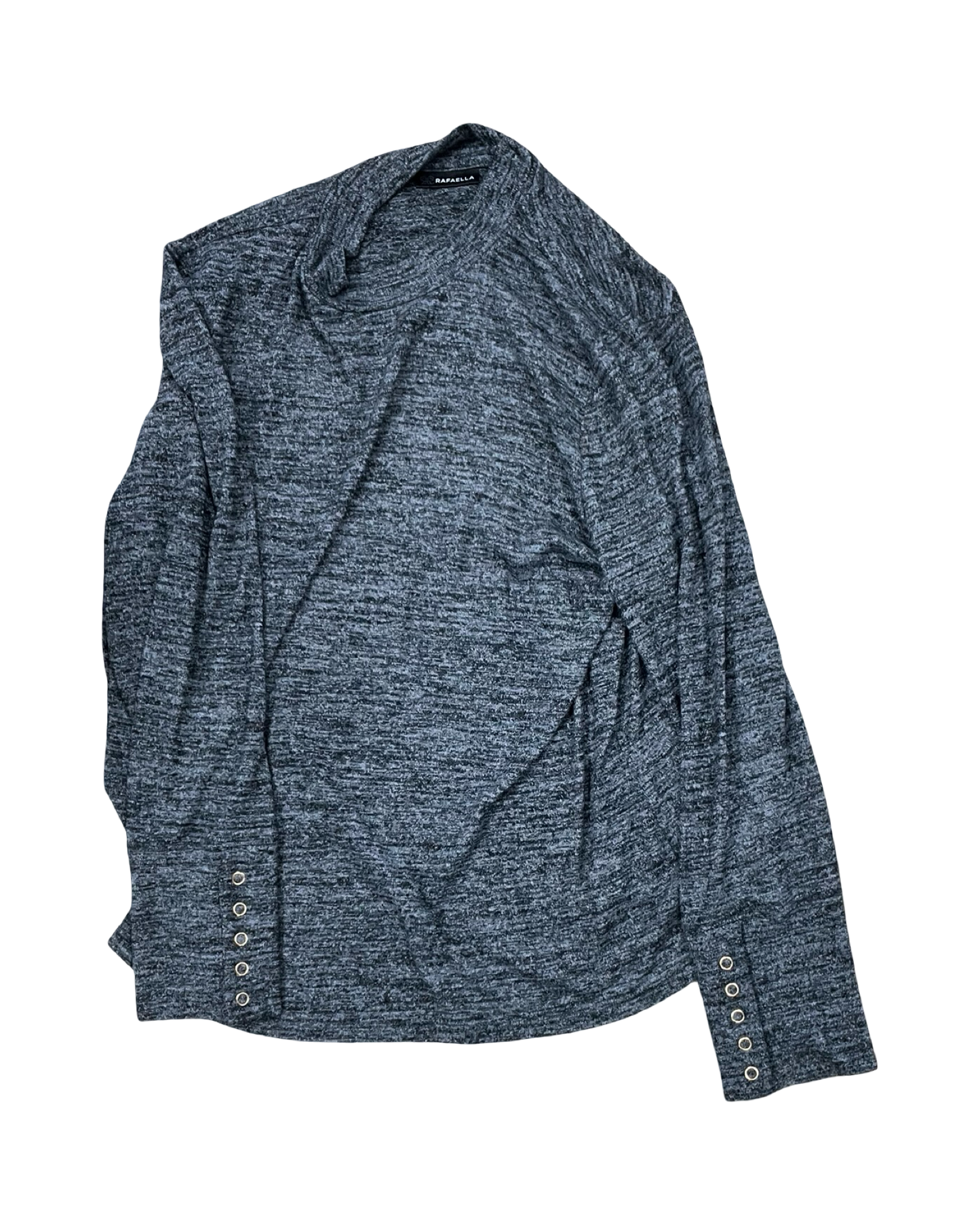 Top Ls By Rafaella In Grey, Size:1X