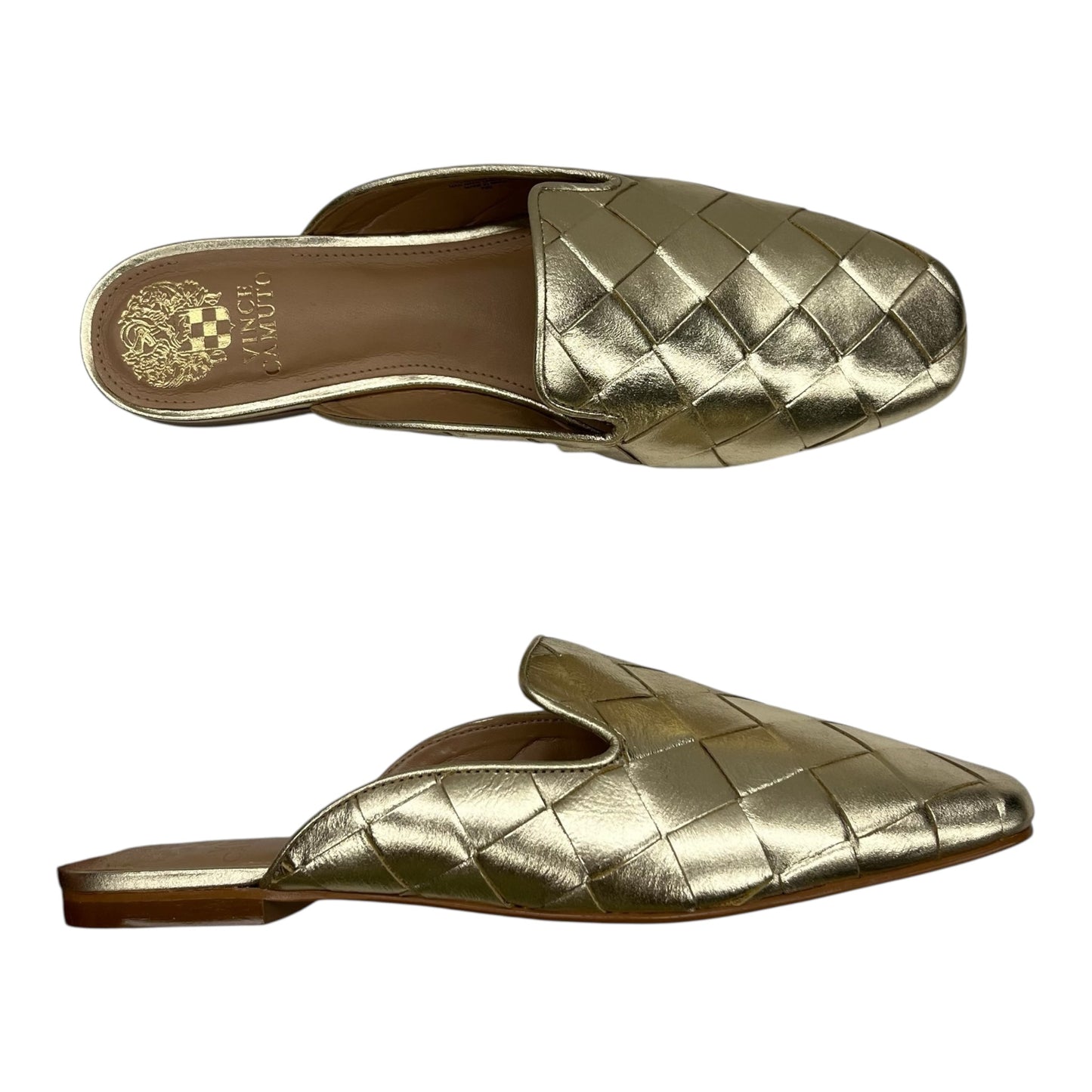 Shoes Flats By Vince Camuto In Gold, Size:8.5