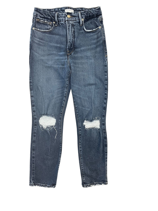 Jeans Straight By Good American In Blue Denim, Size:4