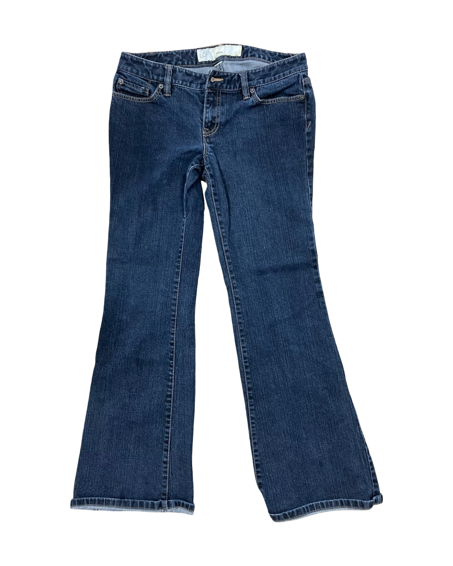 Jeans Flared By Loft In Blue Denim, Size:6