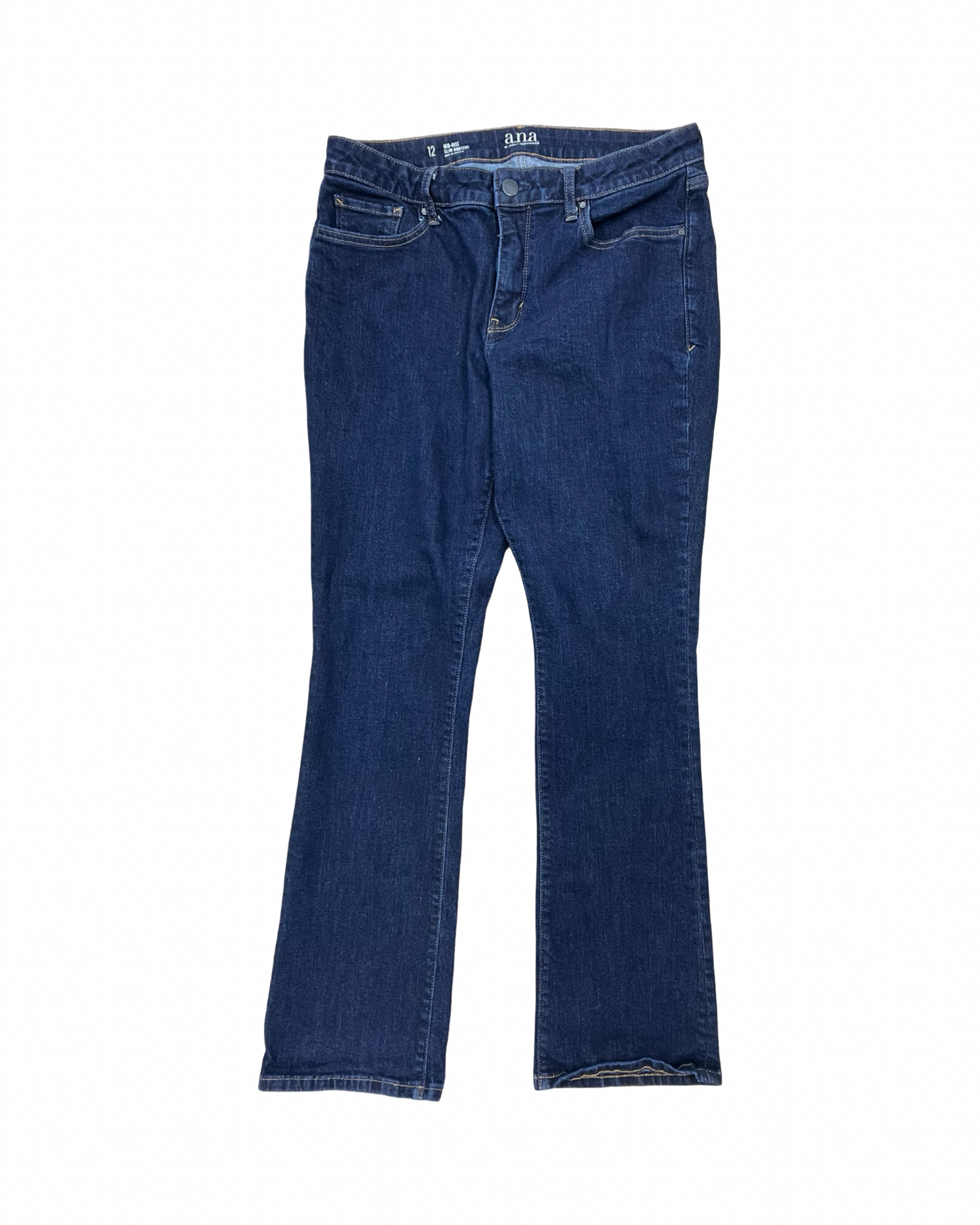 Jeans Boot Cut By Ana In Blue Denim, Size:12