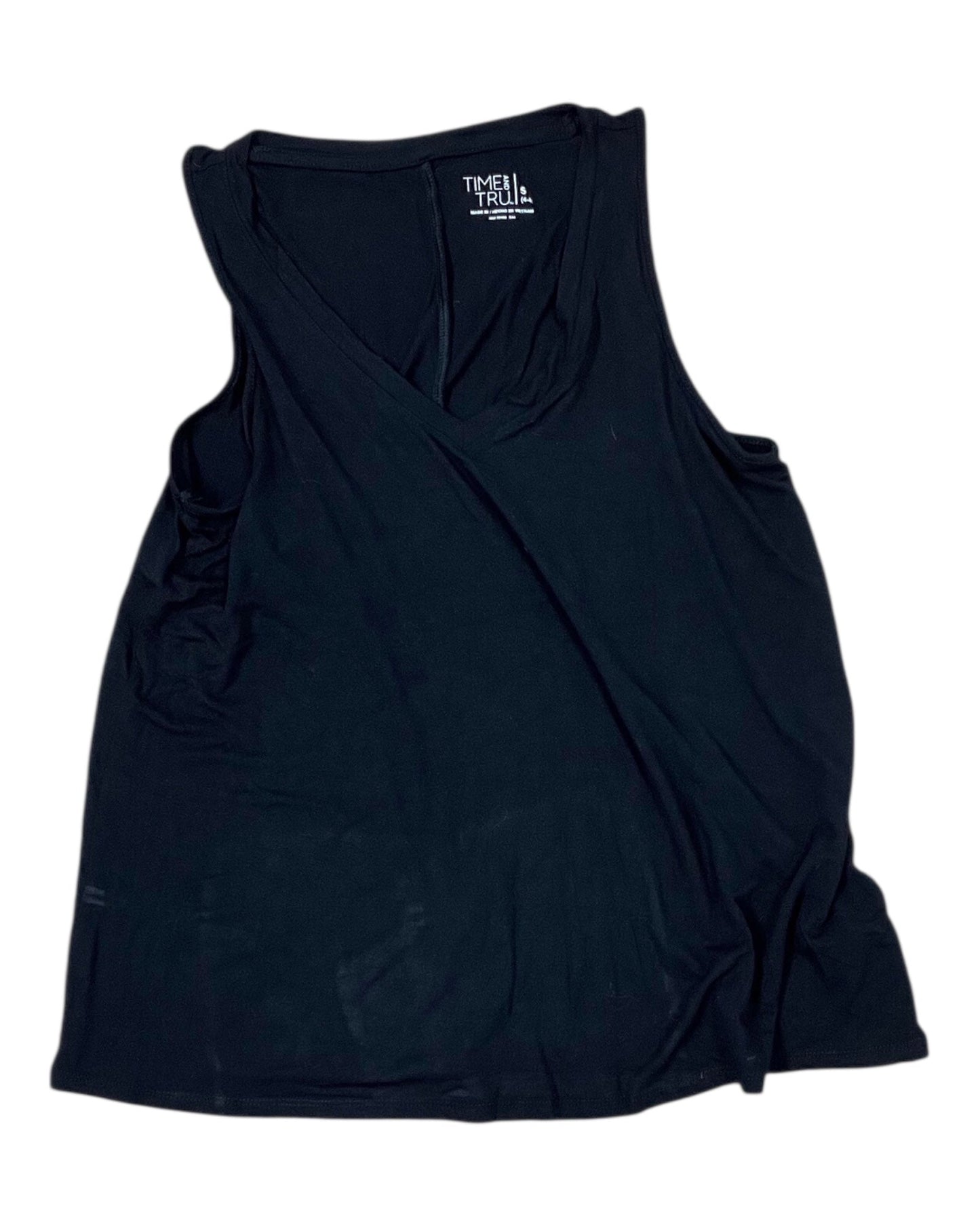 Top Sleeveless Basic By Time And Tru In Black, Size:S