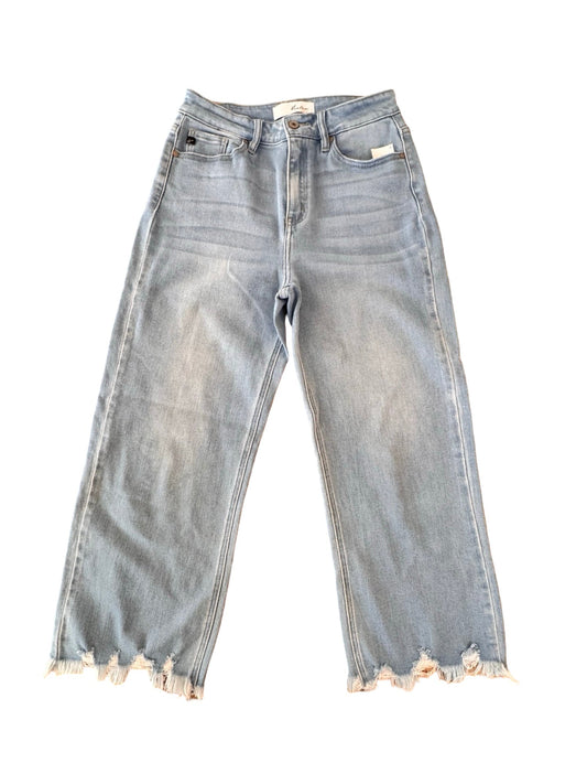 Jeans Wide Leg By Kancan In Blue Denim, Size:4