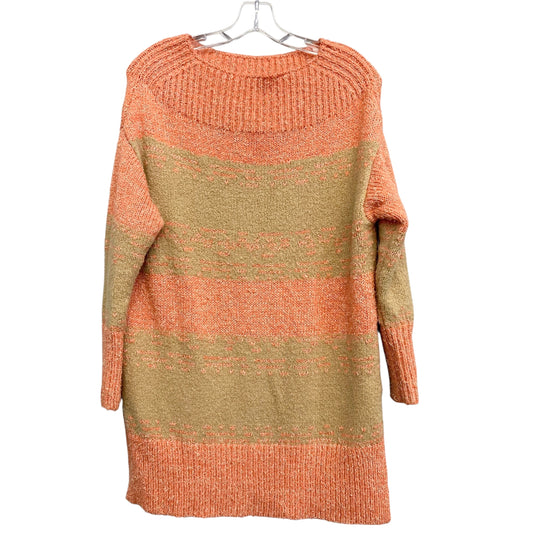 Sweater By Pilcro In Orange & Tan, Size:S