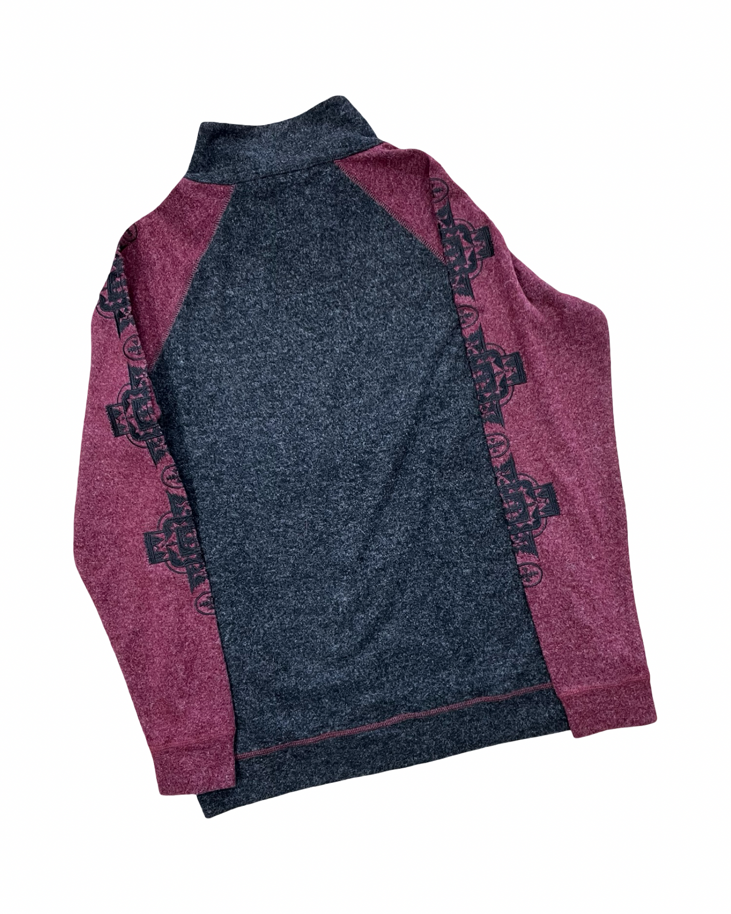 Sweatshirt Collar By Clothes Mentor In Black & Red, Size:L