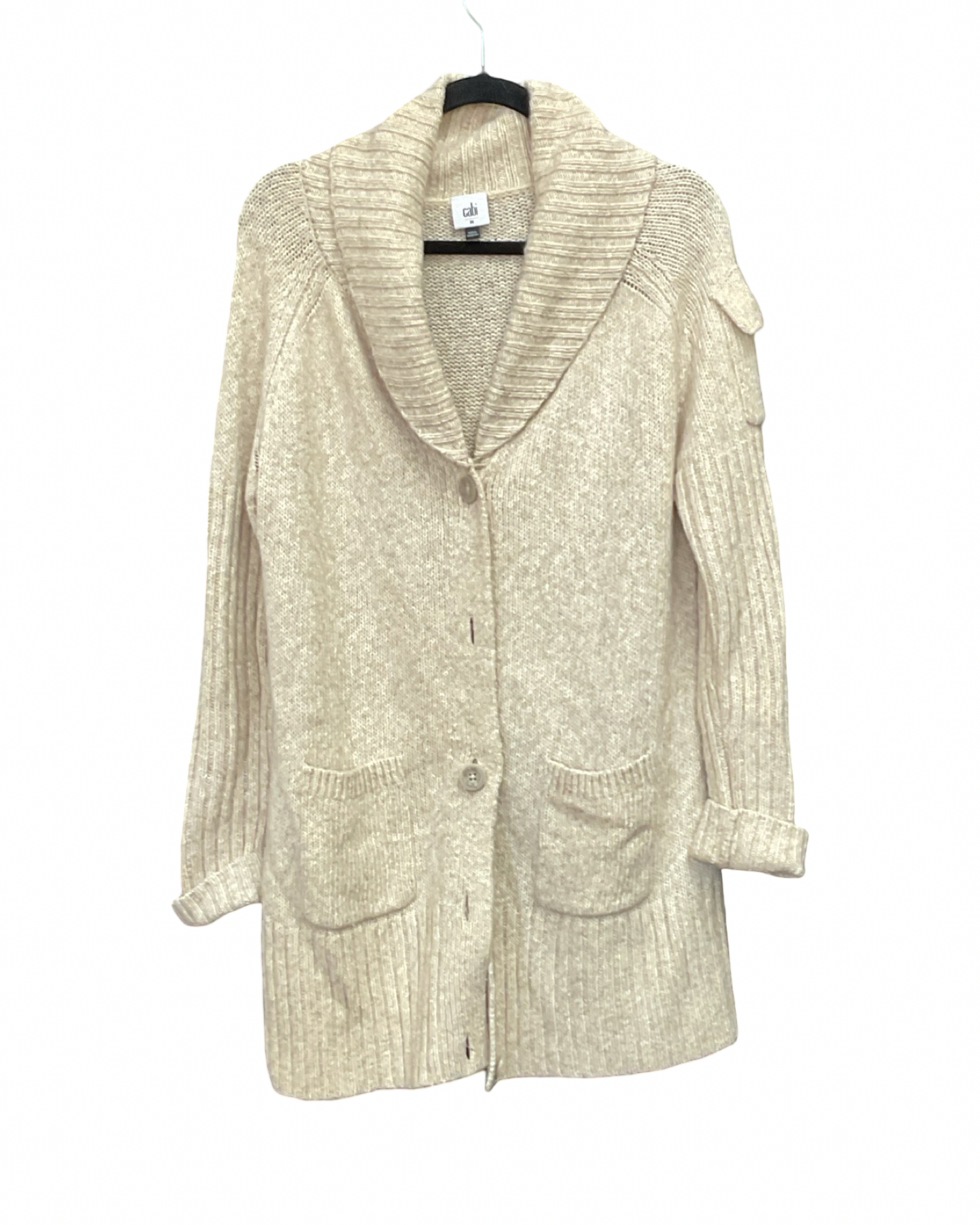 Sweater Cardigan By Cabi In Cream, Size:M