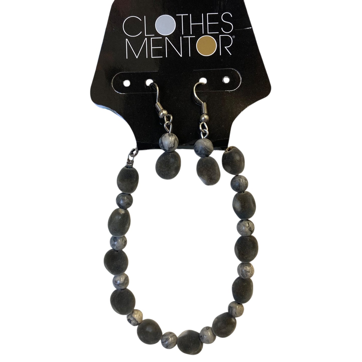 Bracelet Set In Grey, Size:02 Piece Set