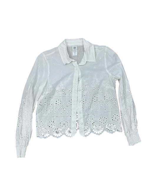 Blouse Ls By Cabi In White, Size:M