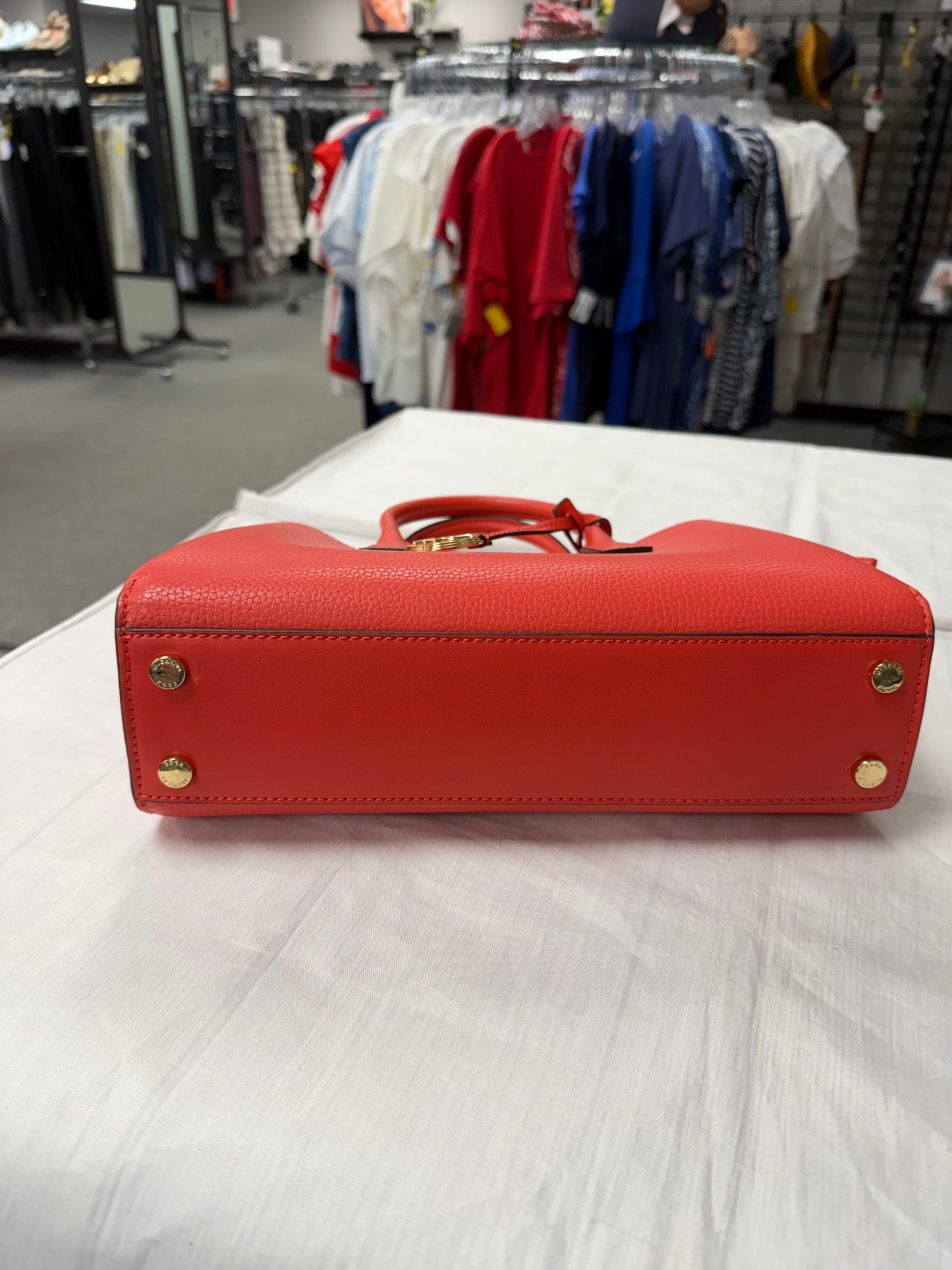Handbag Designer By Michael Kors In Orange, Size:Medium
