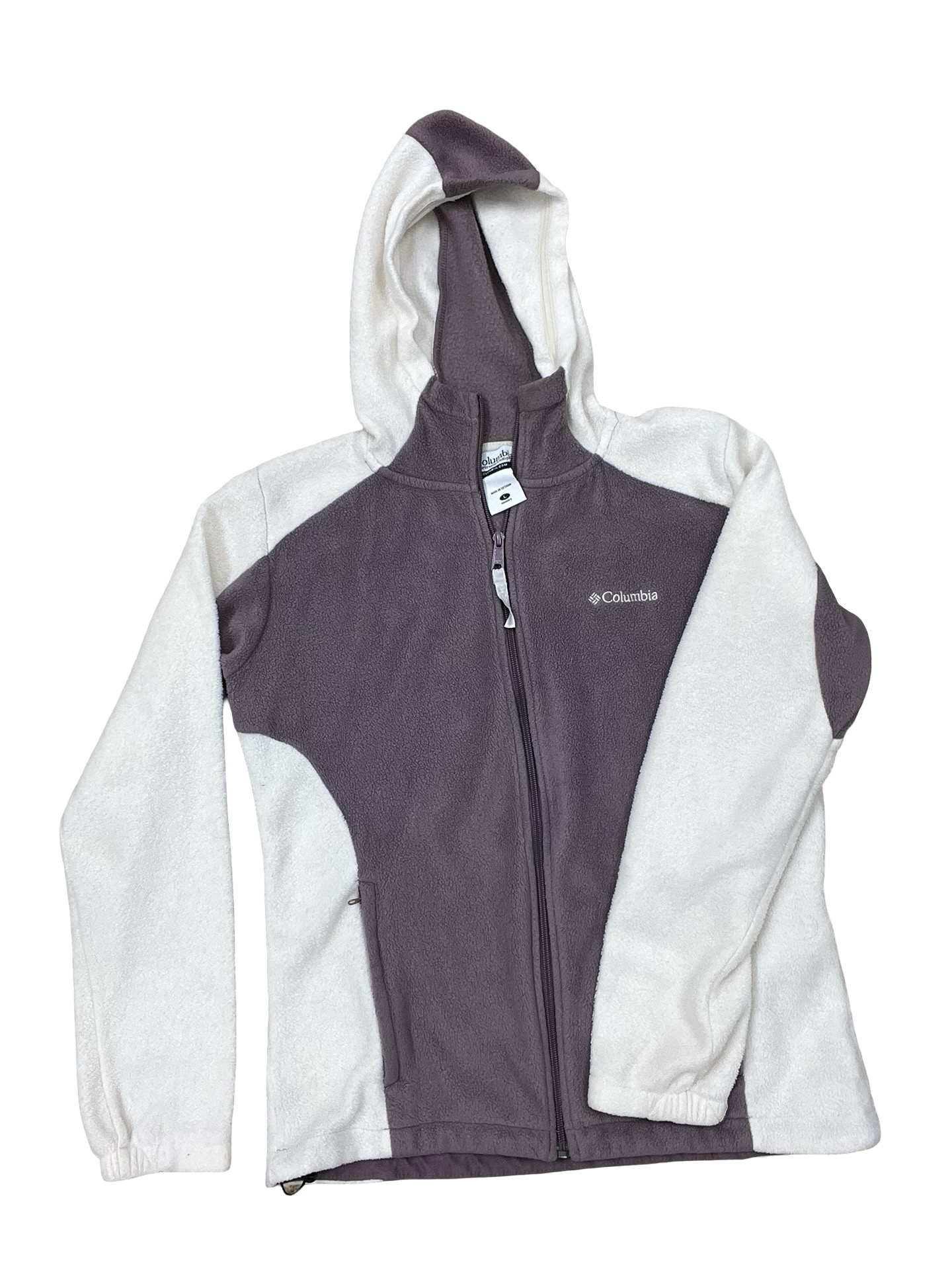Jacket Fleece By Columbia In Purple & White, Size:L
