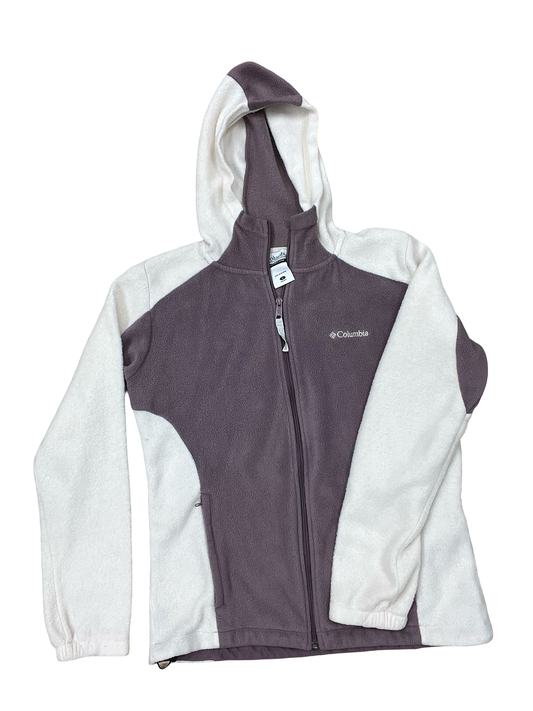 Jacket Fleece By Columbia In Purple & White, Size:L