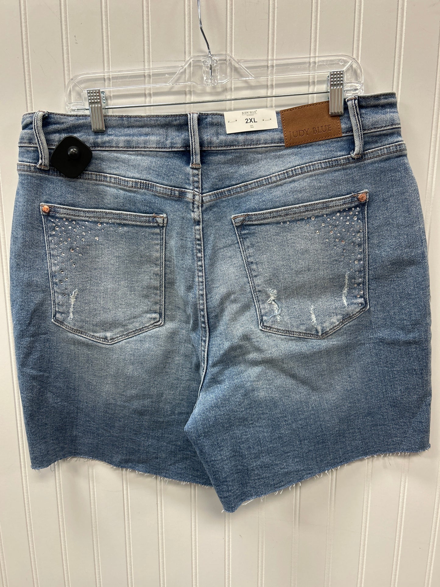 Shorts By Judy Blue In Blue Denim, Size:3X