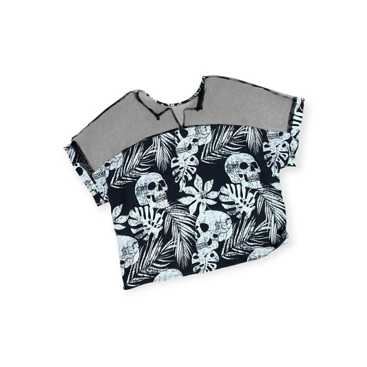 Top Sleeveless By Shein In Black & White, Size:L