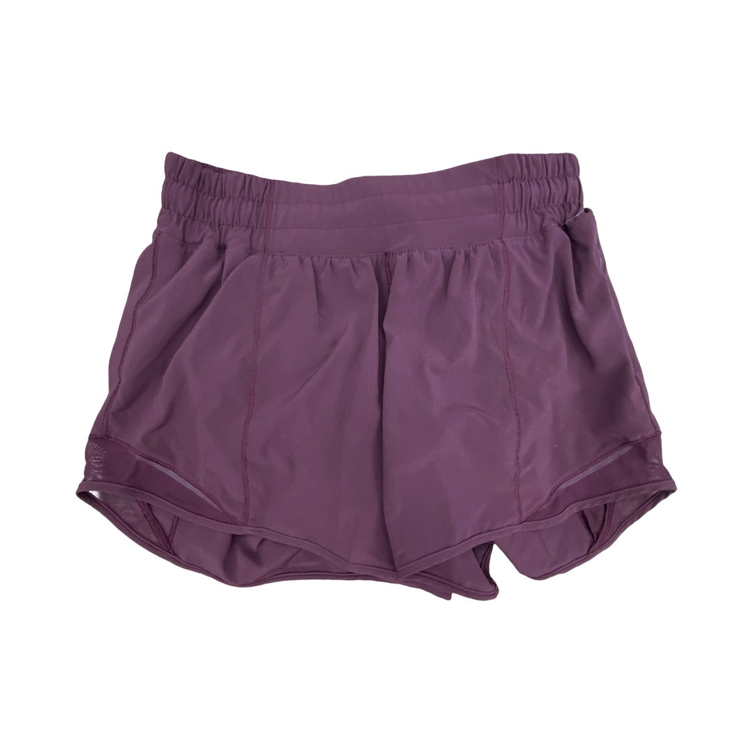 Athletic Shorts By Lululemon In Purple, Size:4