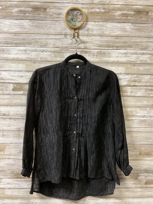 Blouse Ls By Nili Lotan In Black, Size:Xs