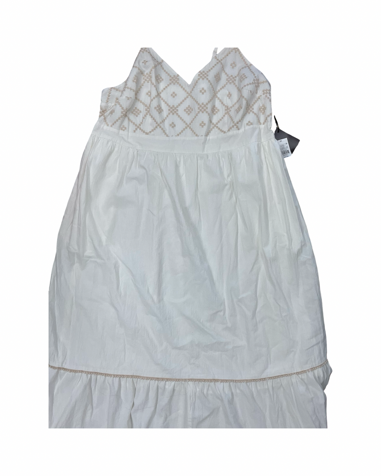 Dress Casual Maxi By Ava & Viv In Cream, Size:2X