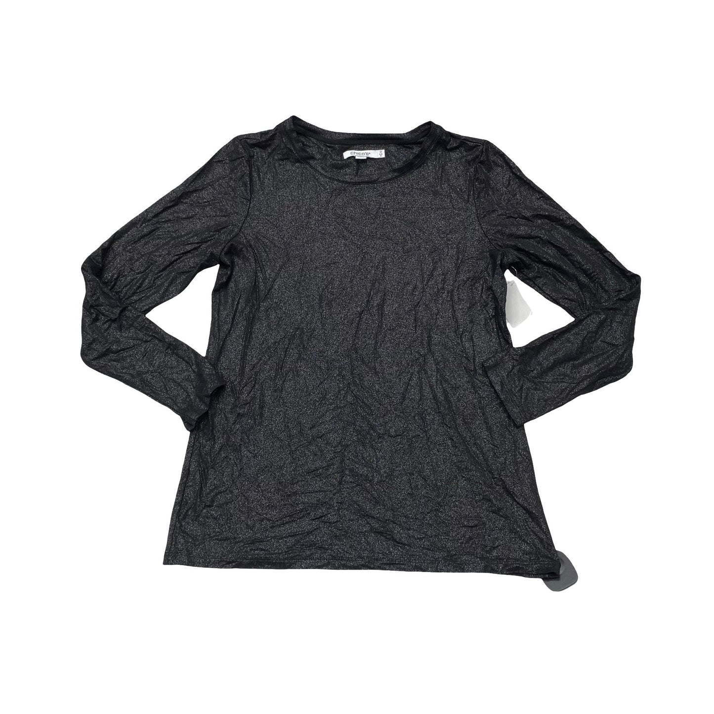 Top Ls By Chicos In Black & Silver, Size:S