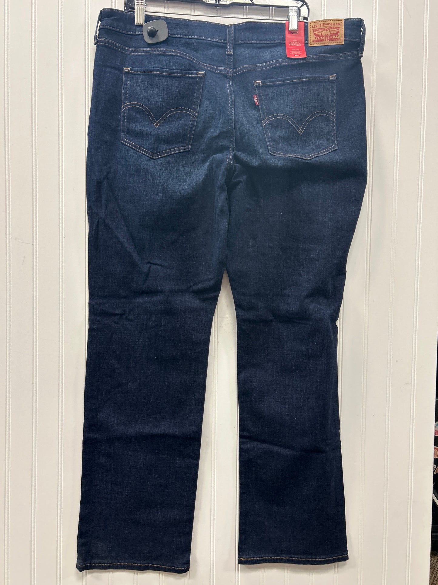 Jeans Straight By Levis In Blue Denim, Size:20 NWT
