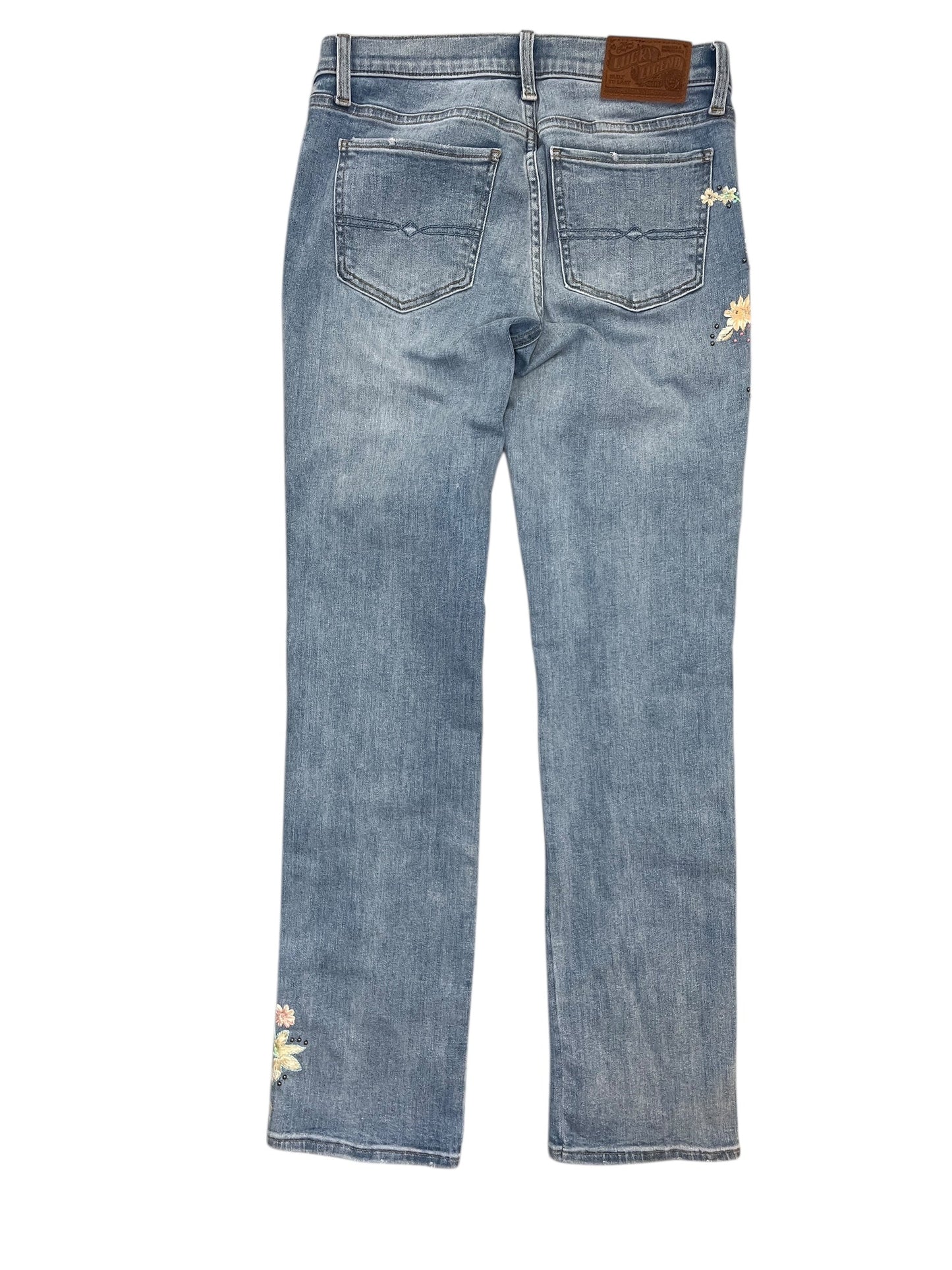 Jeans Straight By Lucky Brand In Blue Denim, Size:4