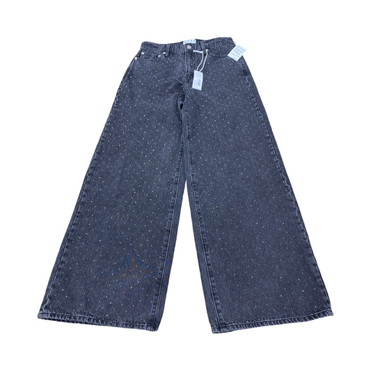 Jeans Wide Leg By Daze In Grey & Silver, Size:4