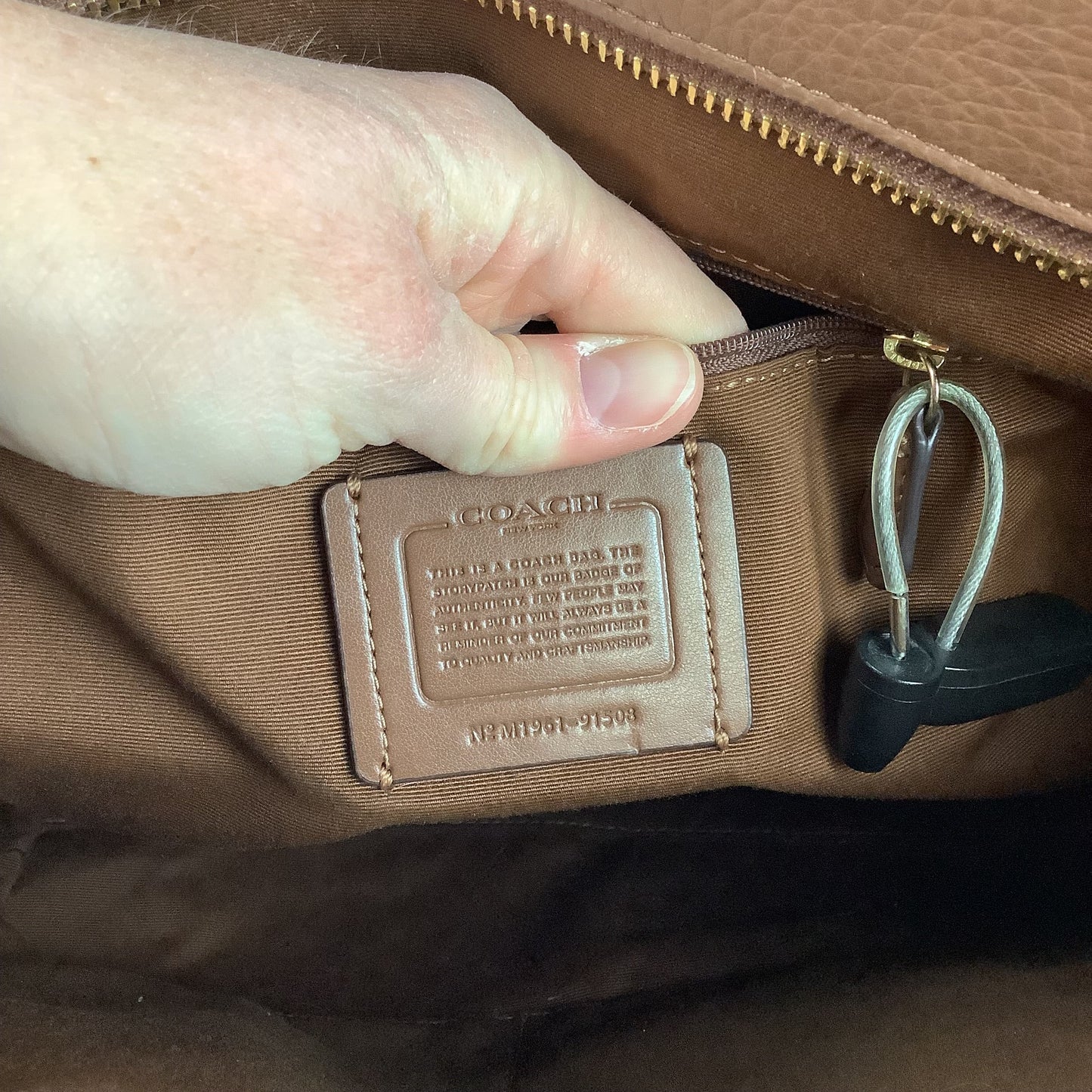 Handbag Designer By Coach, Size: Large