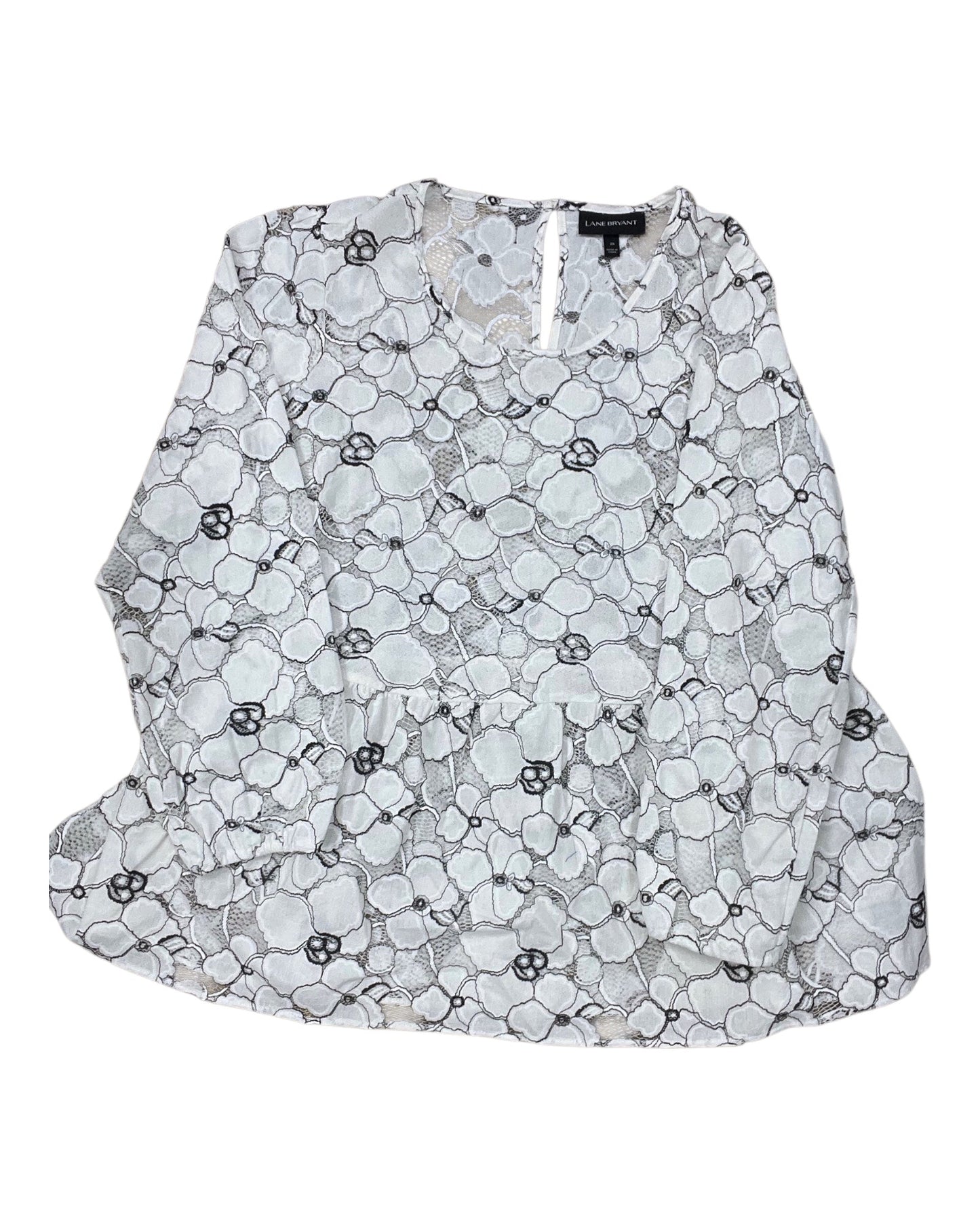 Top Ls By Lane Bryant In White, Size:2X