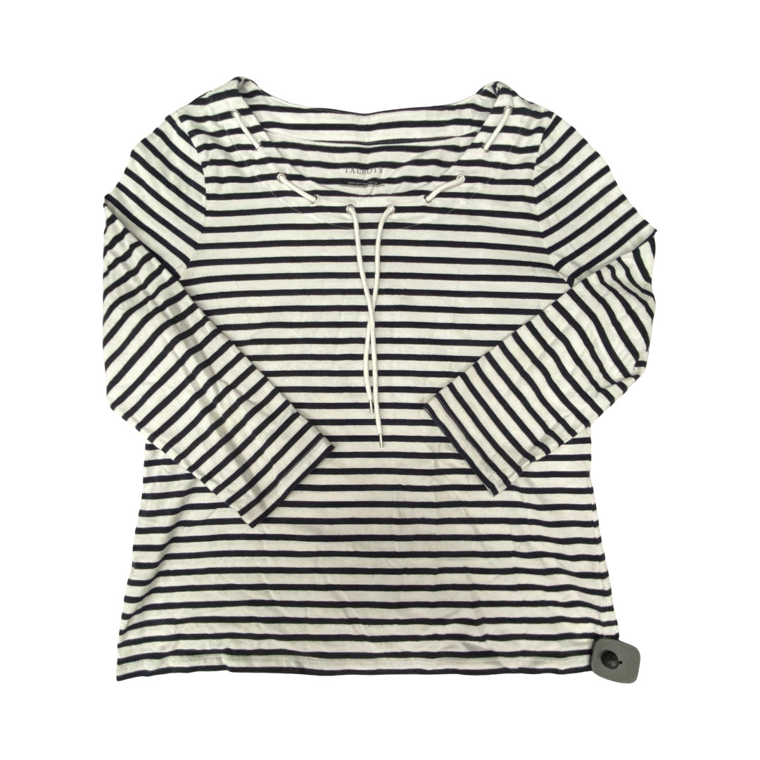Top Ls By Talbots In Blue & White, Size:L