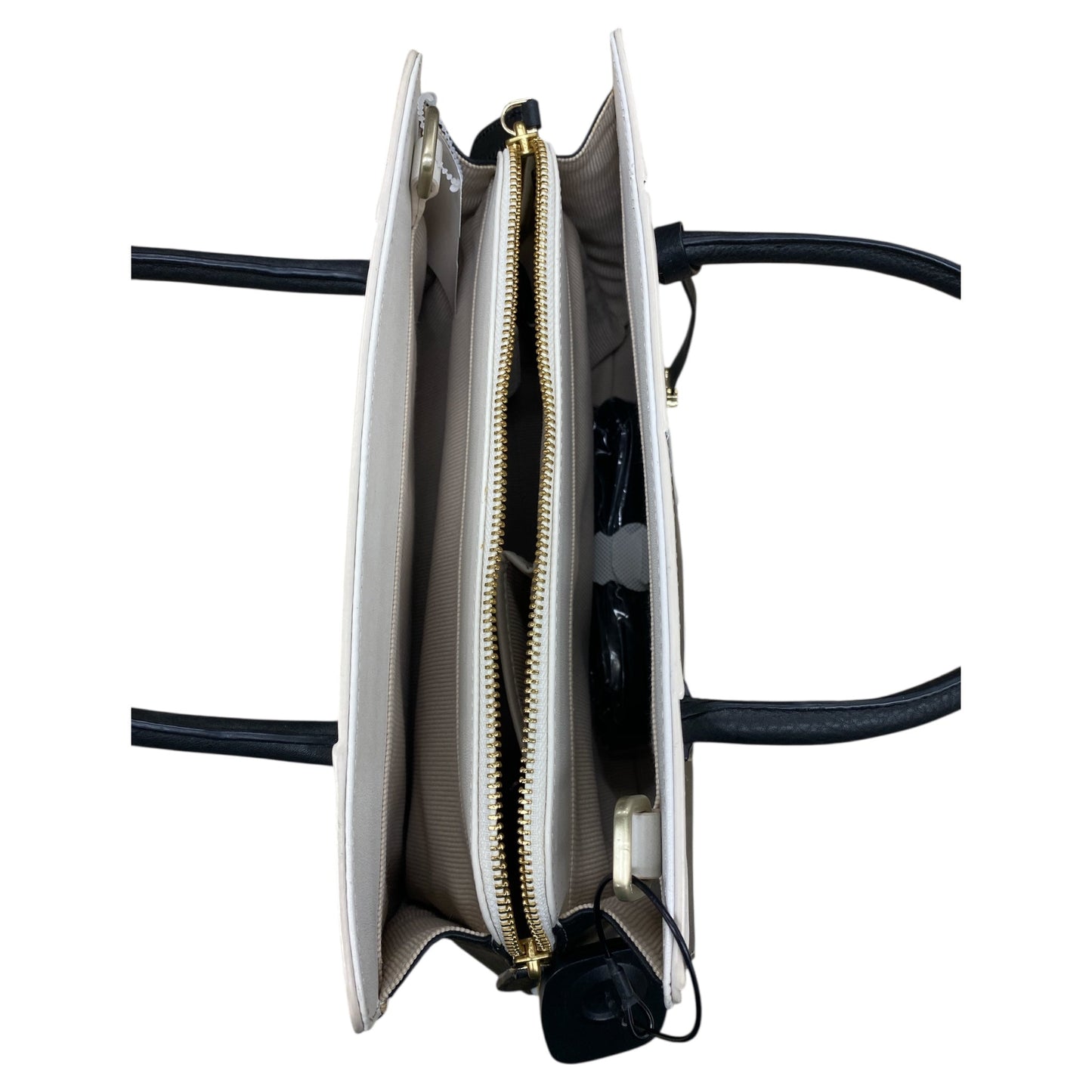 Handbag Designer By Radley London In Black & Cream, Size:Medium