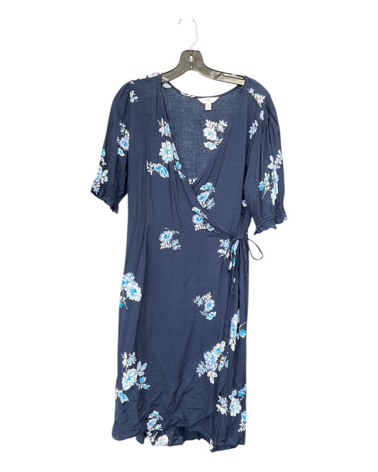 Dress Casual Midi By Time And Tru In Blue, Size:L