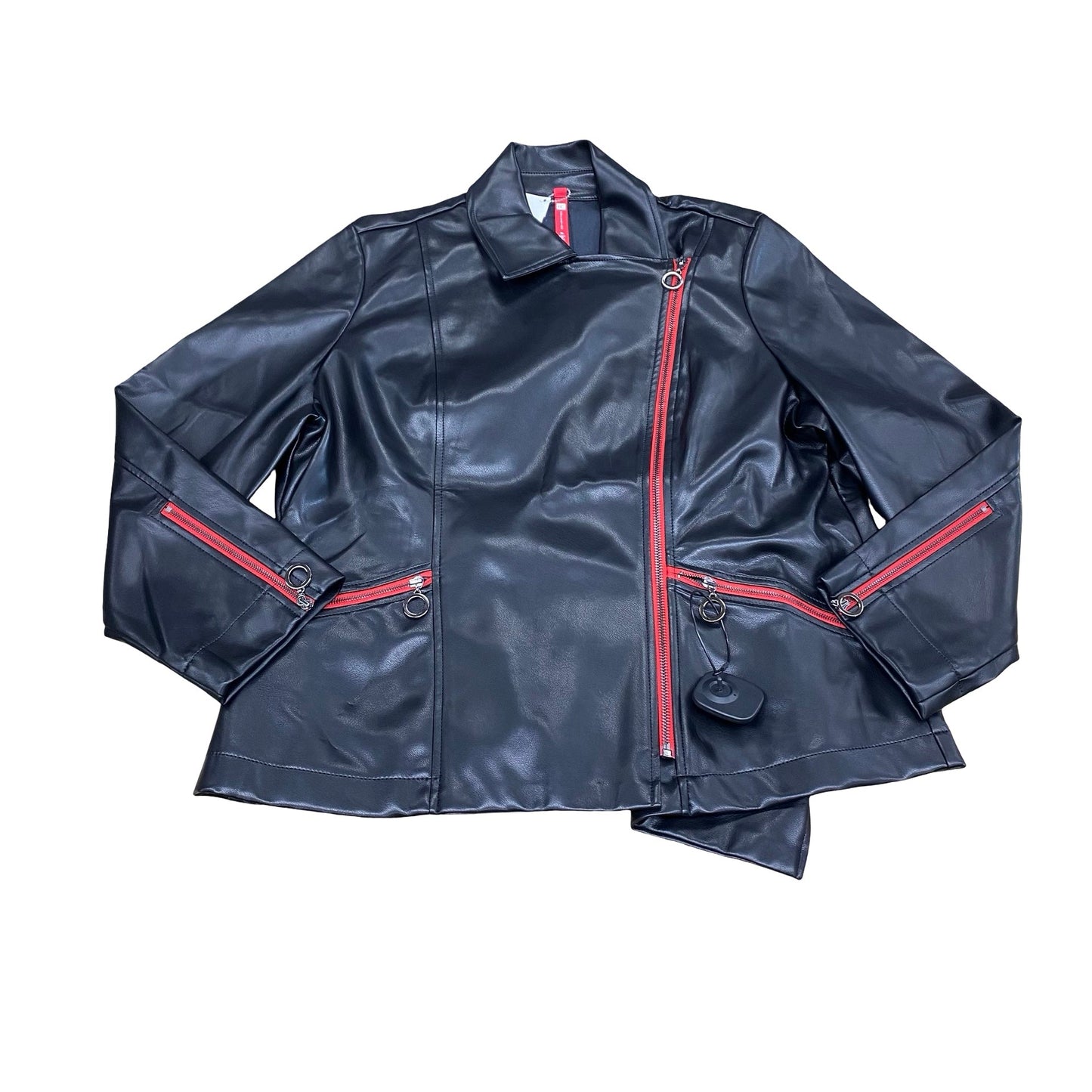 Jacket Leather By Ic By Connie K In Black, Size:Xl