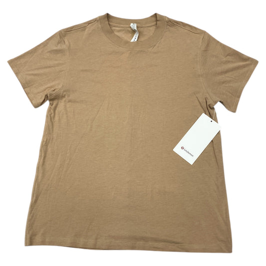 Athletic Top Ss By Lululemon In Tan, Size:2