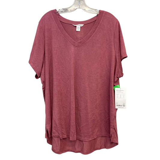 Athletic Top Ss By Athleta In Mauve, Size:2X