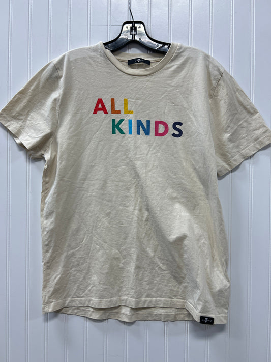 Top Ss By 7 For All Mankind In Cream, Size:M