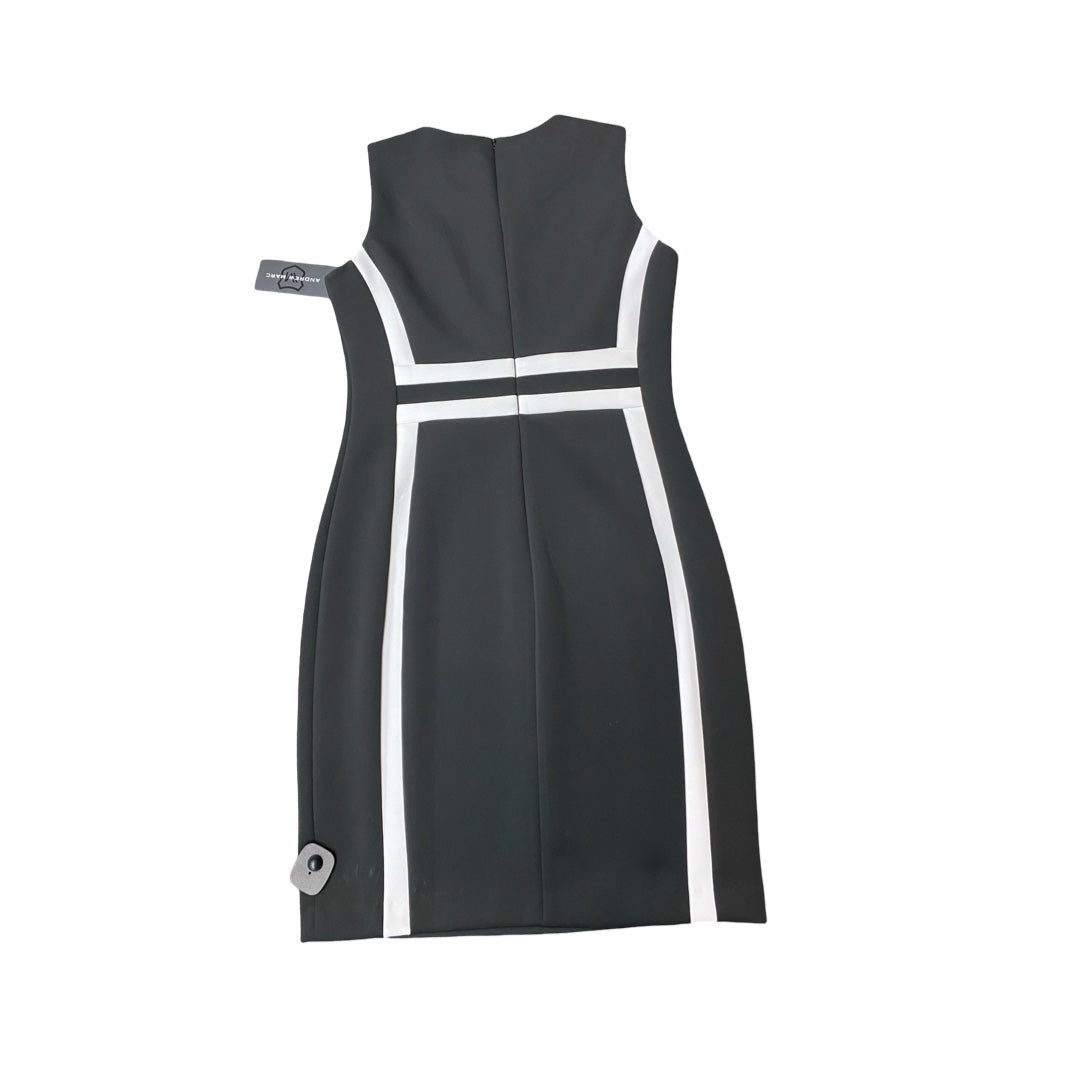Dress Casual Midi By Andrew Marc In Black & White, Size:12