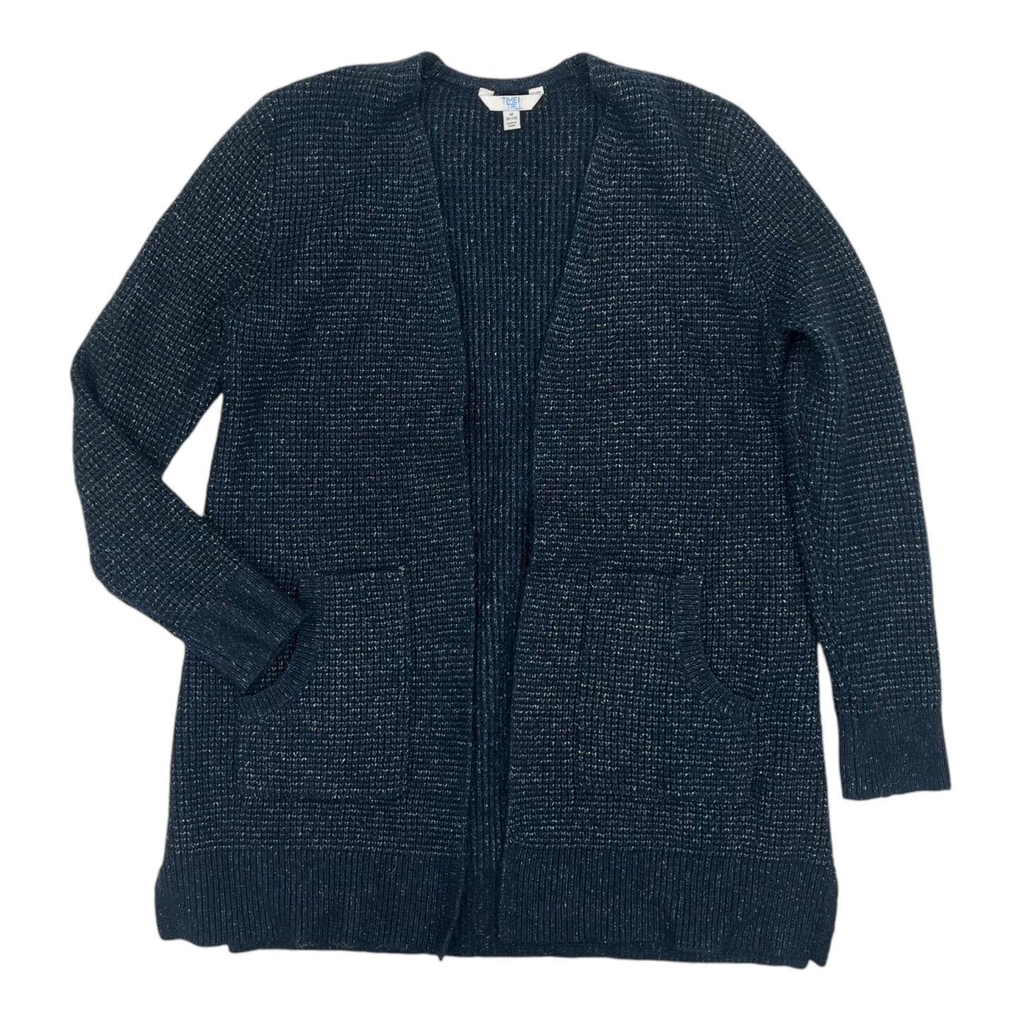 Sweater Cardigan By Time And Tru In Blue, Size:M