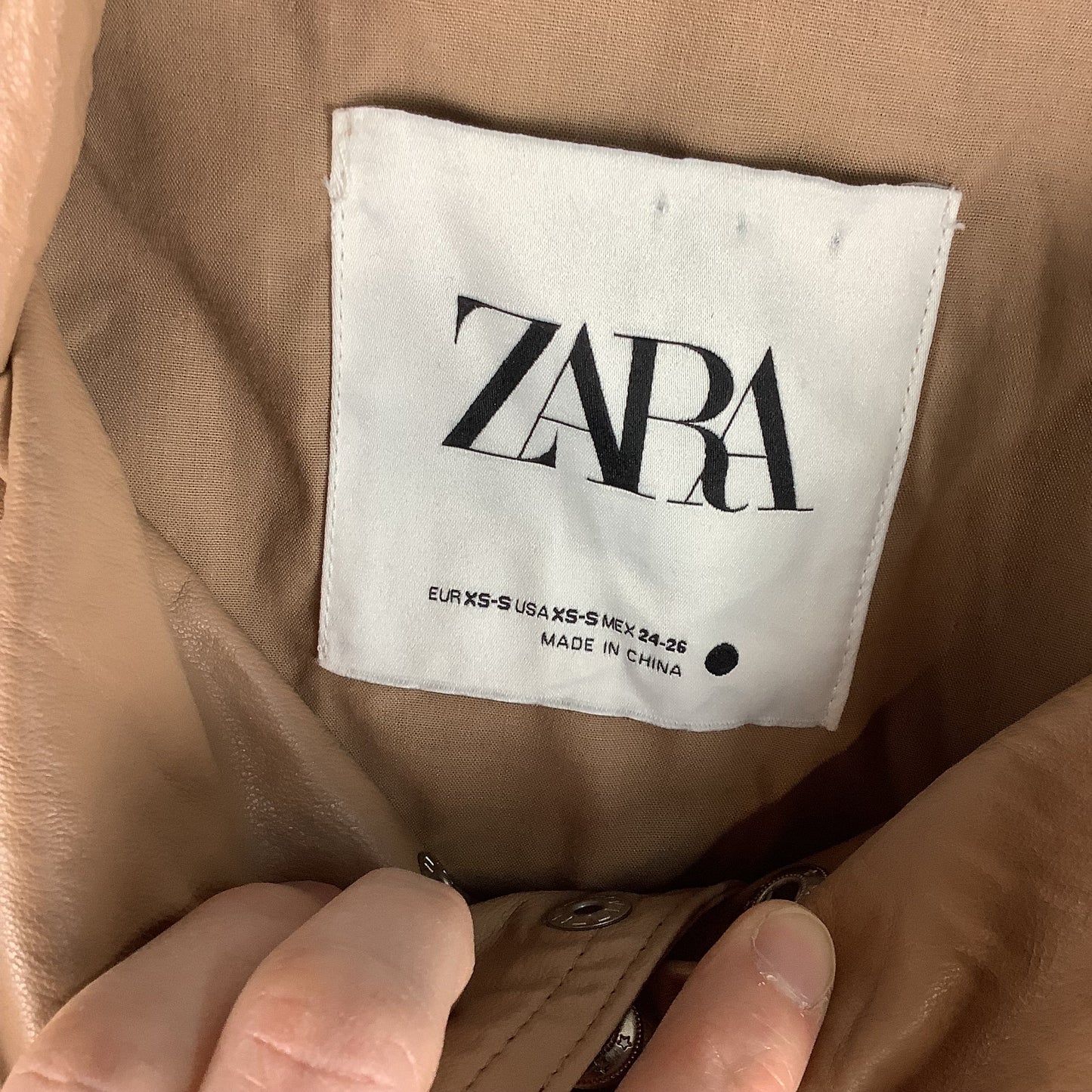 Jacket Other By Zara In Bronze, Size: Xs/S
