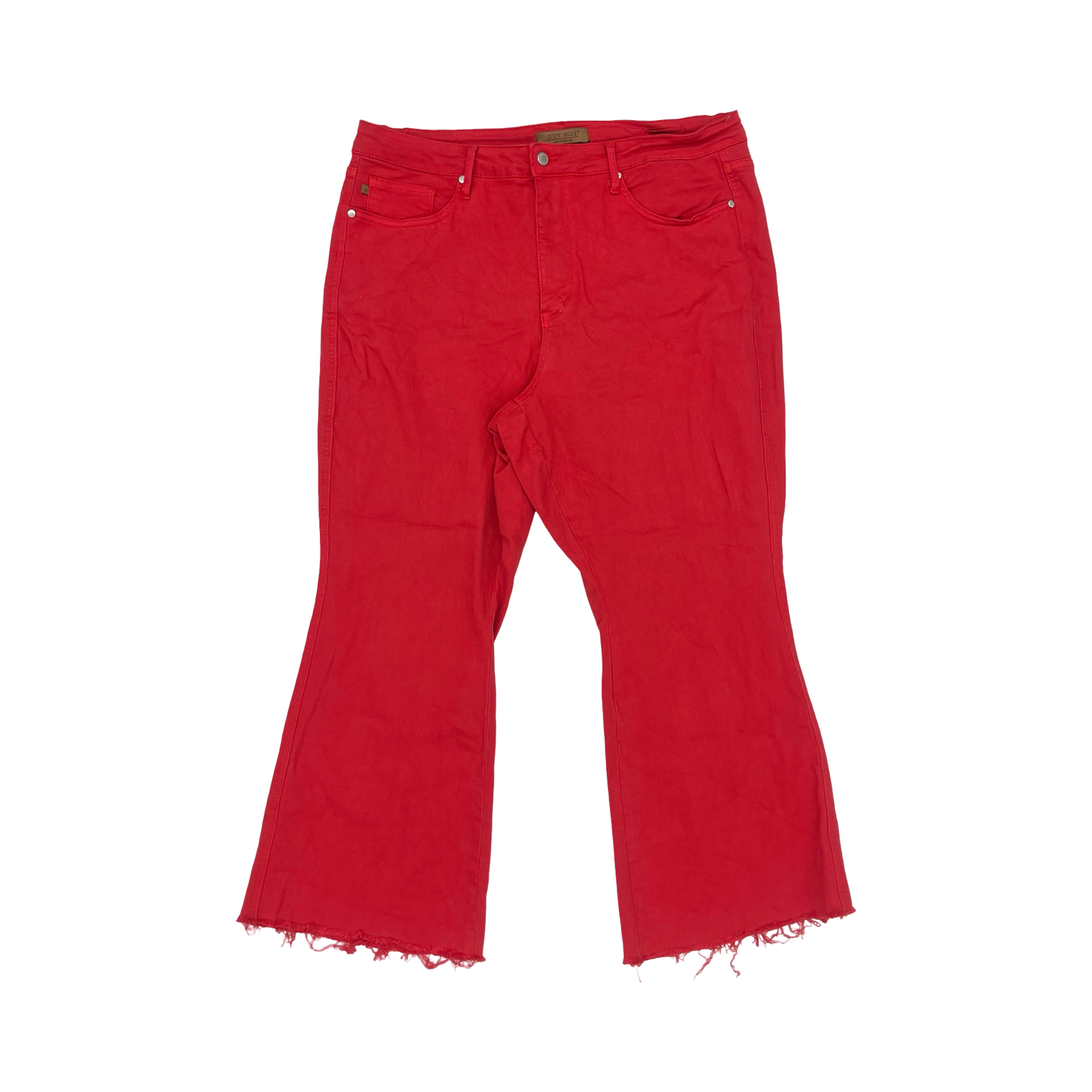Jeans Flared By Judy Blue In Red, Size:20