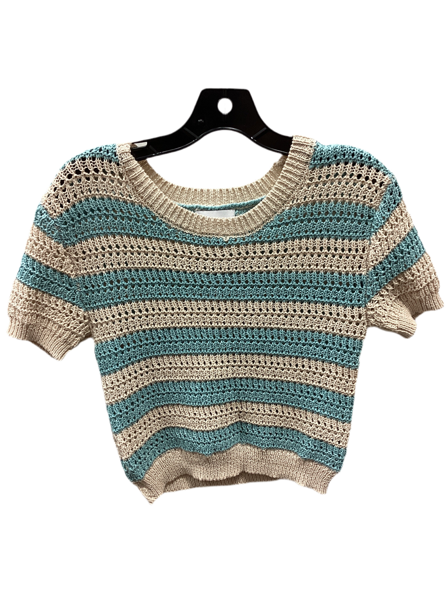 Sweater Ss By Pink Rose In Blue & White, Size:L