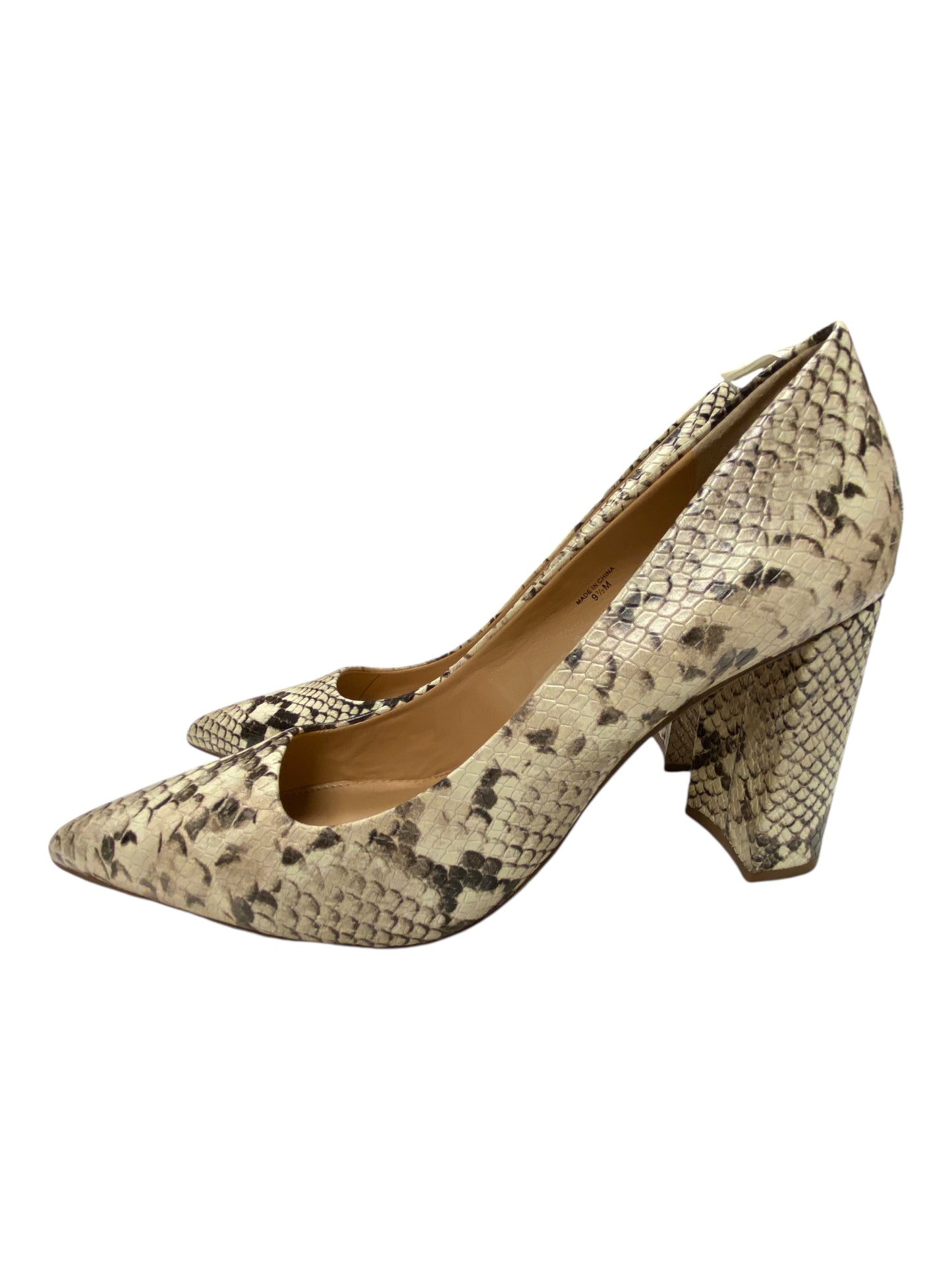 Shoes Heels Block By Banana Republic In Animal Print, Size:9.5